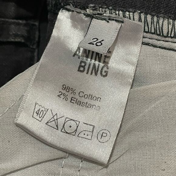 Anine Bing Double Zipper Skinny Jeans - Charcoal - 26 - Picture 15 of 16